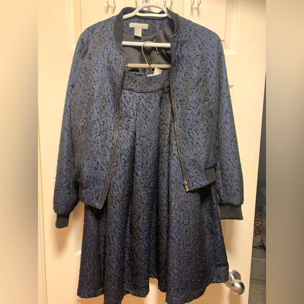 Dark blue H&M skirt and jacket
